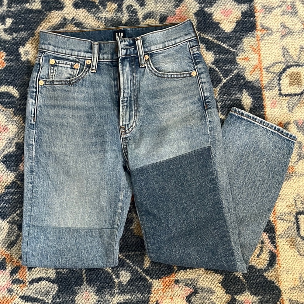 Gap cheeky straight jeans with patches